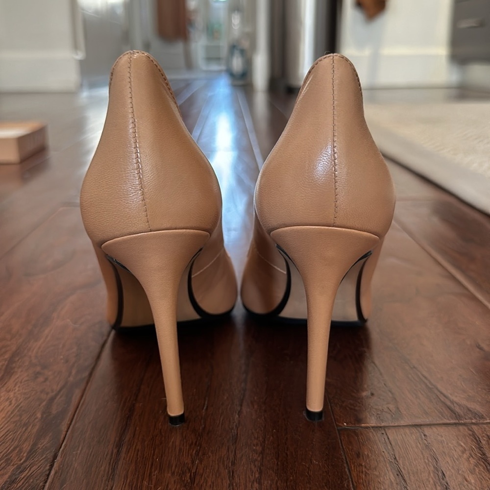 🧚🏼‍♀️ 💫 💞 NWTB MATTEO PITTI SCALLOPED PUMPS Color tan Size 7 TTS EU 38 - Picture 5 of 10